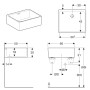 Geberit Publica Mehrzweckbecken 60 x 50 cm mit Überlauf