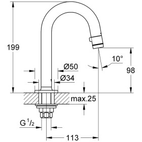 Rubinetto universale per lavabo GROHE