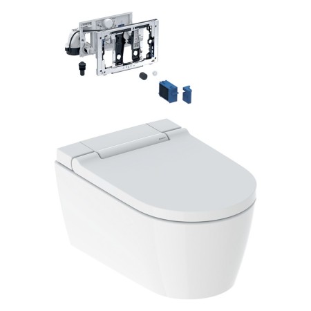 Geberit AquaClean Sela Square WC-Komplettanlage Wand-WC, DuoFresh