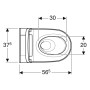 Geberit AquaClean Sela Square WC-Komplettanlage Wand-WC, DuoFresh