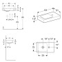 Geberit iCon Handwaschbecken 53 cm mit Ablagefläche rechts