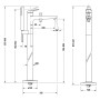 Duravit Wave Einhebel-Wannenmischer bodenstehend