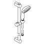 GROHE Vitalio Start 100 Brausestangenset mit 2 Strahlarten