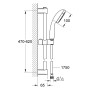 GROHE Vitalio Start 100 Brausestangenset mit 2 Strahlarten