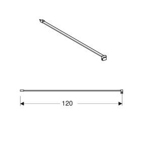 Geberit Wandhalterung für Duschtrennwand für Walk-in-Dusche 120 cm
