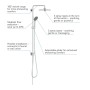GROHE Vitalio Joy System 260 Duschsystem mit Umstellung für Wandmontage