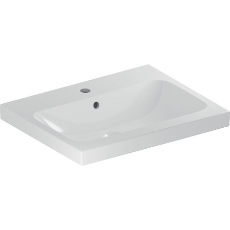 Geberit iCon Light Waschtisch 75 cm mit Hahnloch mittig und Überlauf