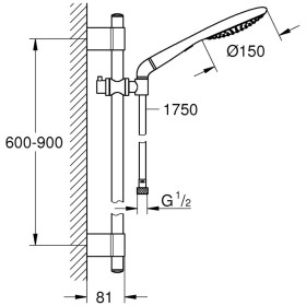 GROHE Rainshower Solo Brausegarnitur