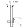 Geberit Monolith Plus Sanitärmodul für Wand-WC, 101 cm, Frontverkleidung aus Glas