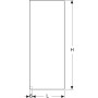 Geberit Duschtrennwand für Walk-In-Dusche 140 x 200 cm
