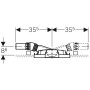 Geberit Duofix Element für Dusche 130 cm mit Wandablauf, Wandarmatur AP d50