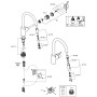 GROHE Feel Einhand-Spültischbatterie 1/2" hoher Auslauf, 2 Strahlarten