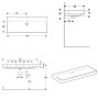 Geberit Smyle Square Waschtisch 120 cm, ohne Hahnloch