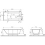 VitrA Integra Badewanne 160 x 75 cm