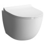 VitrA Sento Wand-WC Compact, VitrA Flush 2.0, Tiefspüler ohne Spülrand