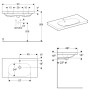 Geberit Acanto Waschtisch mit Ablagefläche 90 x 48,2 cm
