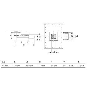 Geberit Duschbodenablauf für Estrichhöhe am Einlauf 6,5 - 9,0 cm