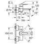 GROHE Lineare Neu Einhand-Wannenbatterie