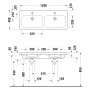 Duravit D-Code Doppelwaschtisch 120 cm