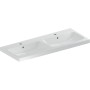 Geberit iCon Light Doppelwaschtisch 120 cm mit 2 Hahnlöchern und Überlauf