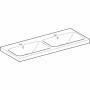 Geberit iCon Light Doppelwaschtisch 120 cm mit 2 Hahnlöchern und Überlauf