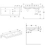 Geberit iCon Light Doppelwaschtisch 120 cm mit 2 Hahnlöchern und Überlauf