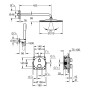 GROHE Precision Duschsystem Unterputz mit Vitalio Rain Mono 310, rund