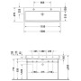 Duravit Vero Air Waschtisch geschliffen mit 2 x 1 Hahnloch 120 x 47 cm, mit Überlauf