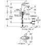 GROHE Eurostyle Einhand-Waschtischbatterie DN 15 S-Size, offener Metall-Hebelgriff, mit Ablaufgarnitur