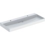 Geberit ONE Waschtisch 120 cm, Abgang horizontal, 2 Hahnlöcher, ohne Überlauf