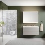 Geberit ONE Waschtisch 120 cm, Abgang horizontal, 2 Hahnlöcher, ohne Überlauf