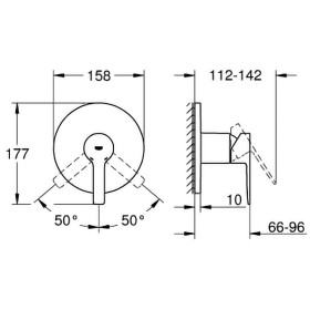 GROHE Lineare Neu Einhand-Brausebatterie Unterputz
