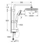 GROHE Vitalio Start 250 Flex Duschsystem mit Umstellung, Wandmontage