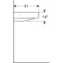 Geberit ONE Aufsatzwaschtisch, 1 Hahnloch, ohne Überlauf, Abgang horizontal