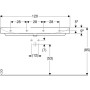 Geberit ONE Waschtisch 120 cm, Abgang vertikal, 2 Hahnlöcher, ohne Überlauf