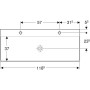 Geberit ONE Waschtisch 120 cm, Abgang vertikal, 2 Hahnlöcher, ohne Überlauf