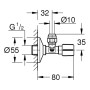 GROHE Eckventil 1/2" x 3/8"