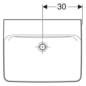 Geberit Renova Plan Waschtisch 60 cm ohne Hahnloch und Überlauf