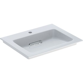 Geberit ONE Möbelwaschtisch 60 cm, Abgang horizontal, 1 Hahnloch, ohne Überlauf