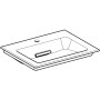 Geberit ONE Möbelwaschtisch 60 cm, Abgang horizontal, 1 Hahnloch, ohne Überlauf