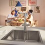 GROHE Blue Pure Minta Einhand-Spültischbatterie mit Filterfunktion und hzb. Mousseurauslauf