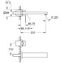 GROHE Eurocube 2-Loch-Waschtischbatterie Ausladung 23 cm
