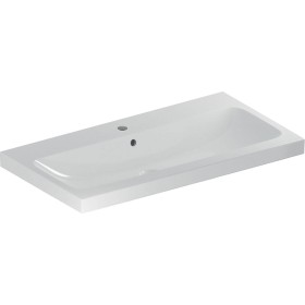 Geberit iCon Light Waschtisch 90 cm mit Hahnloch mittig und Überlauf