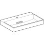 Geberit ONE Waschtisch 75 cm, Abgang horizontal, 1 Hahnloch, ohne Überlauf