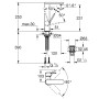 GROHE Plus Einhand-Waschtischbatterie L-Size, mit Push-open Ablaufgarnitur