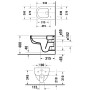Duravit D-Code Wand WC mit Durafix Befestigung