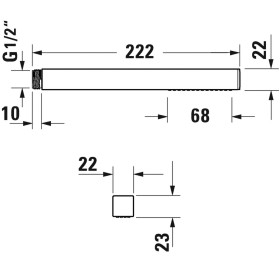 Douchette carrée Duravit