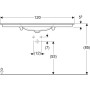 Geberit ONE Möbelwaschtisch 120 cm, Abgang vertikal, ohne Hahnloch, ohne Überlauf