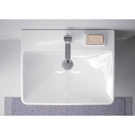 Geberit Smyle Square Handwaschbecken 50 cm, Überlauf asymetrisch