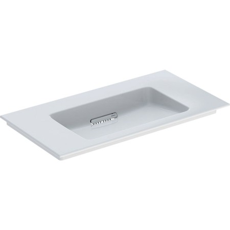 Geberit ONE Möbelwaschtisch 90 cm, Abgang horizontal, ohne Hahnloch, ohne Überlauf